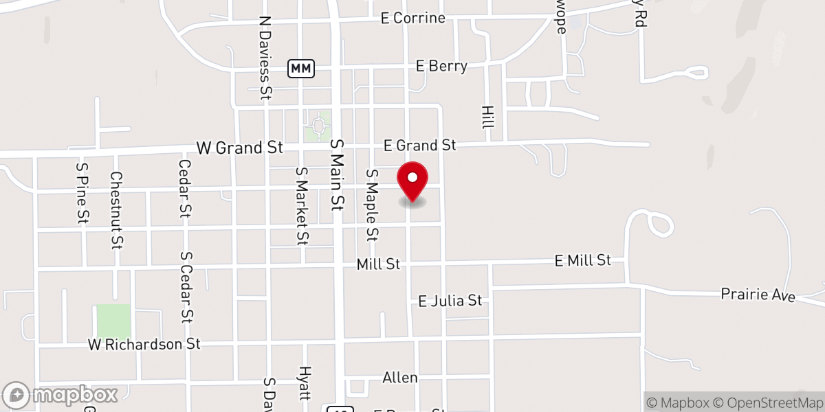 Map showing location of Assembly of God Parsonage