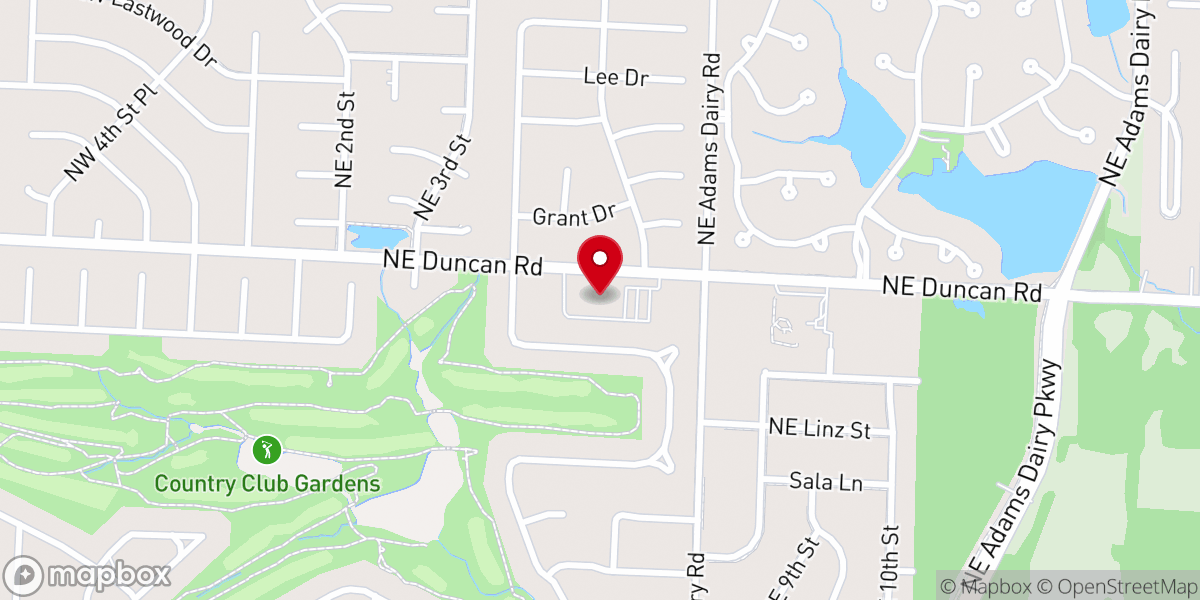 Map showing location of Tri-City Baptist Church