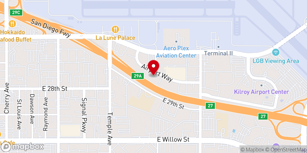Map showing location of Long Beach Christian Fellowship