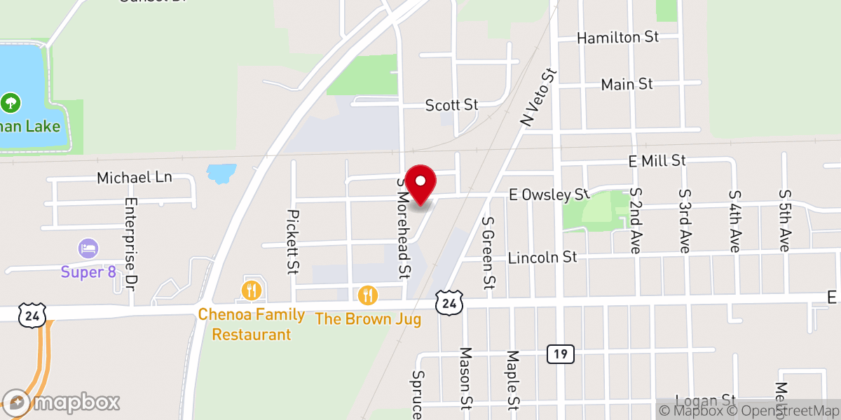 Map showing location of St. Joseph Catholic Church