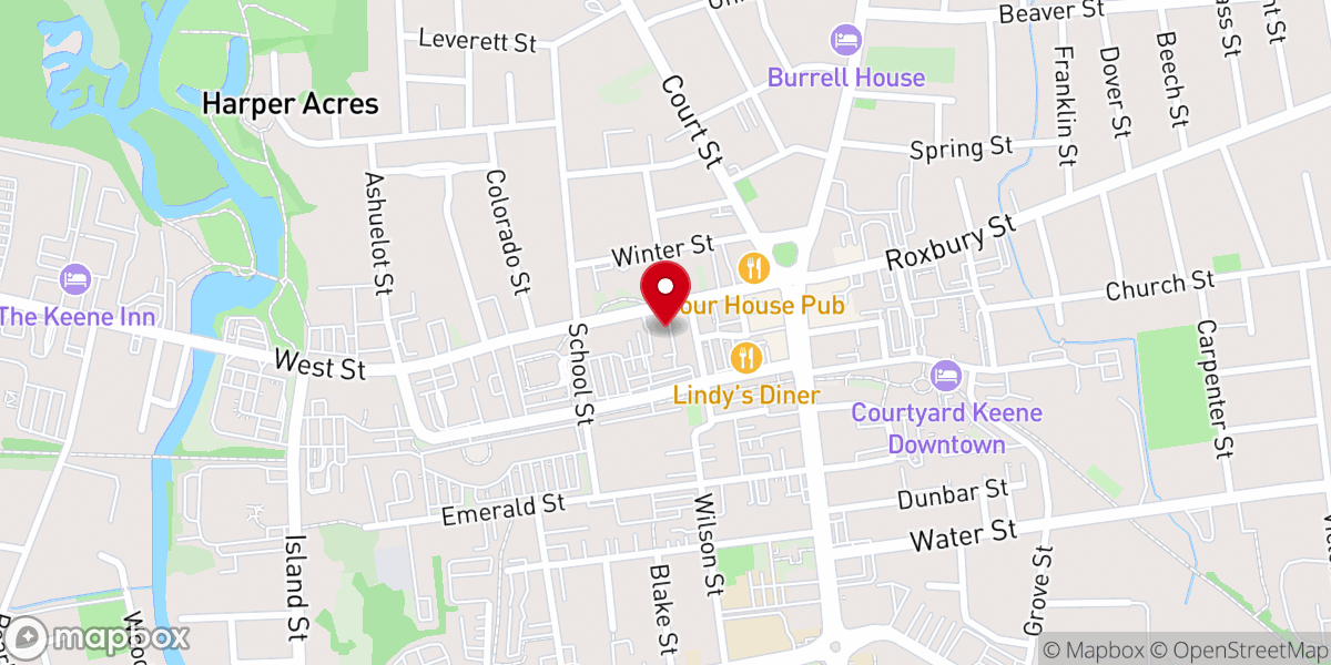 Map showing location of Hellenic Hall