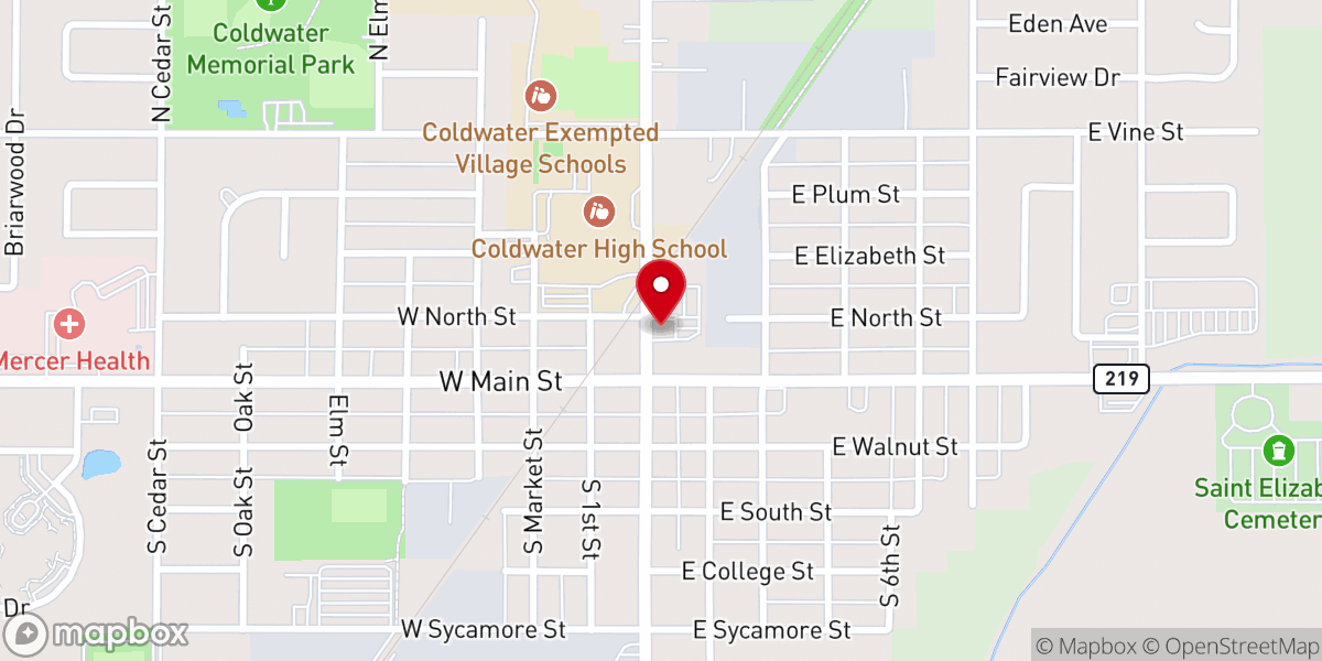 Map showing location of Fr Yuass Center