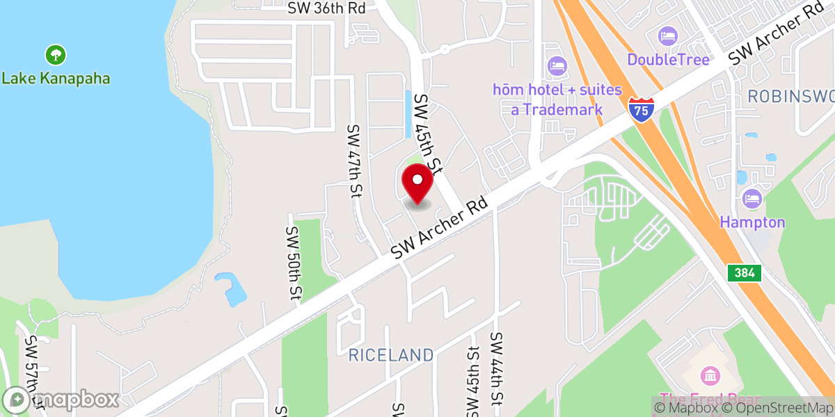Map showing location of Oak park baptist church