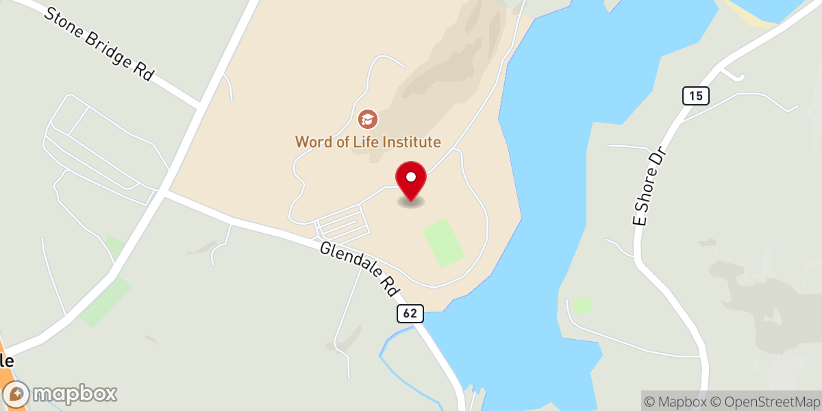 Map showing location of Word of Life Camps