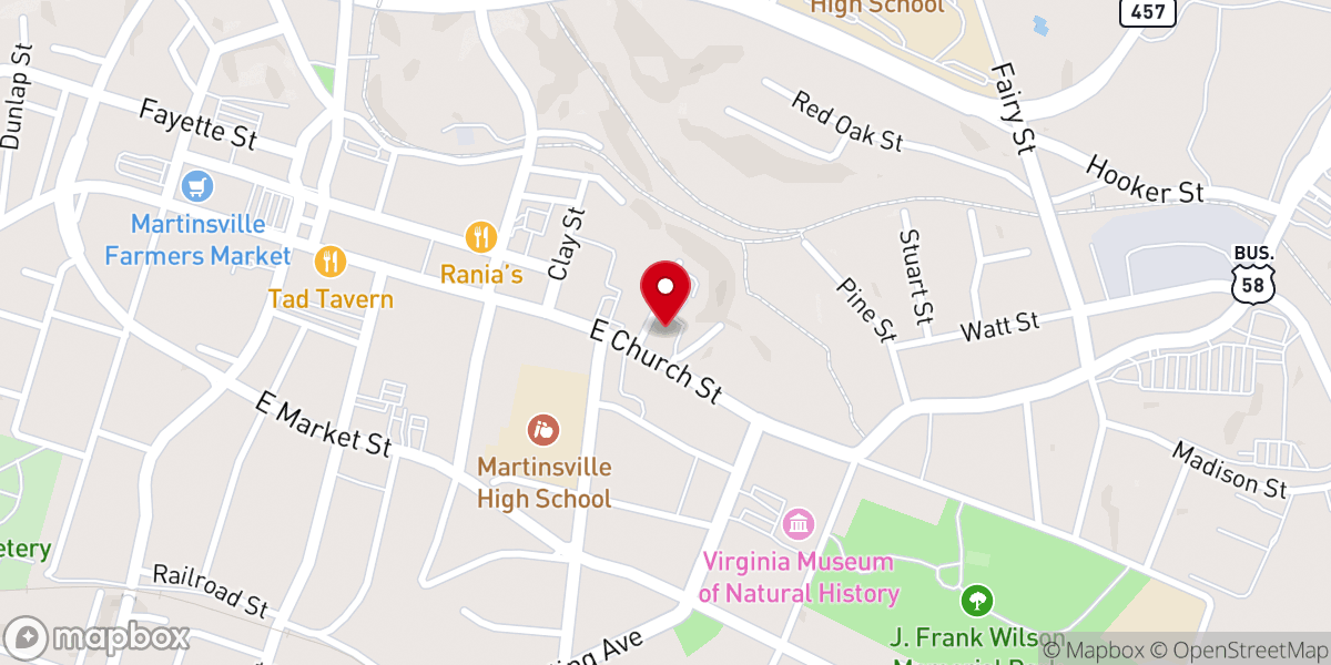 Map showing location of Christ Episcopal Church