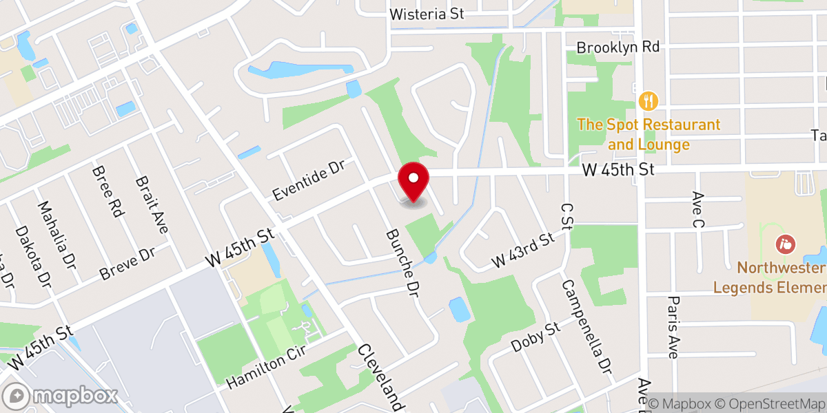 Map showing location of Saint Andrew Missionary Baptist Church