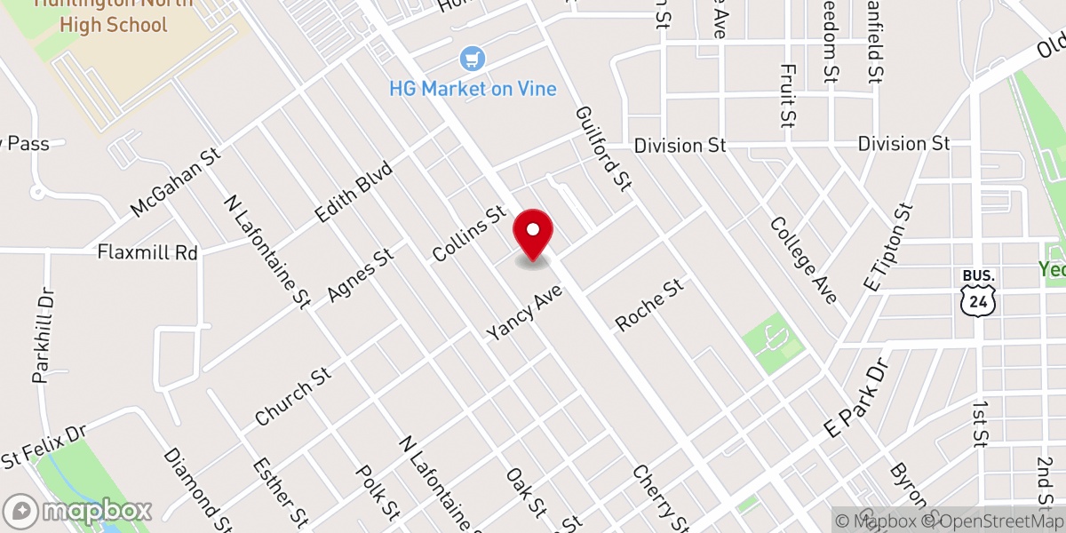 Map showing location of Christ the King Episcopal Church