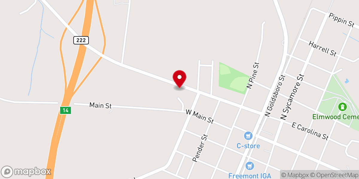 Map showing location of Holy Temple Church FWB