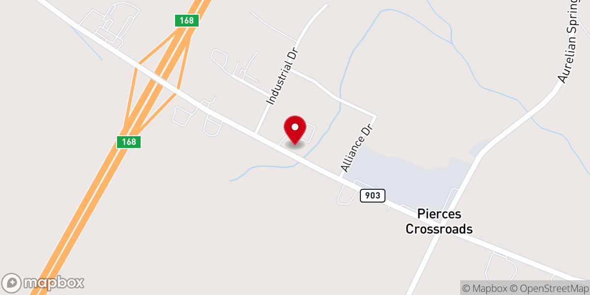 Map showing location of Smith Chapel Baptist Church