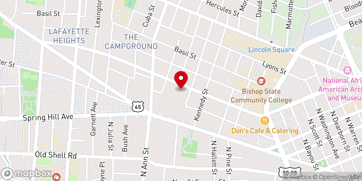 Map showing location of Mt Gilead Baptist Church