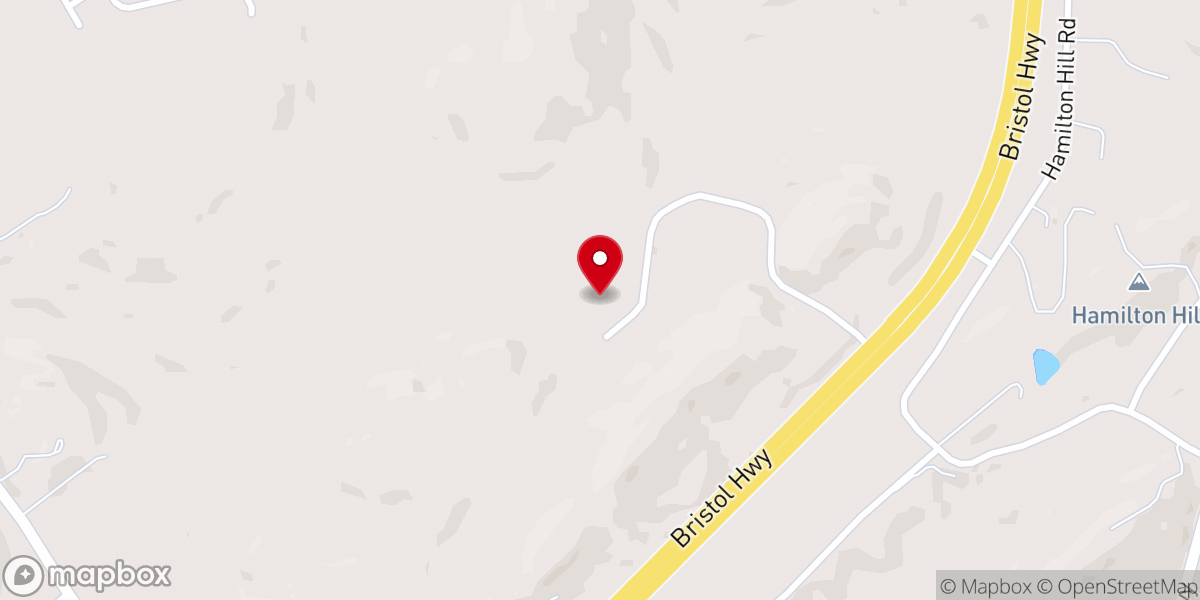 Map showing location of New Life Baptist Church