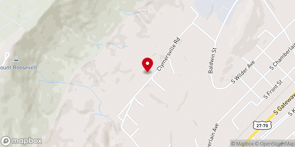 Map showing location of Clymersville Church