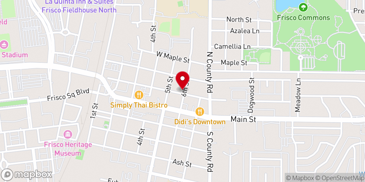 Map showing location of Calvary Chapel North Texas