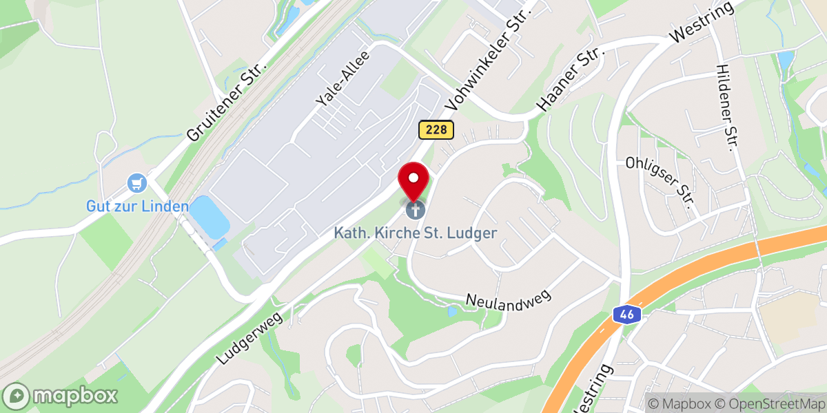 Map showing location of St. Ludger