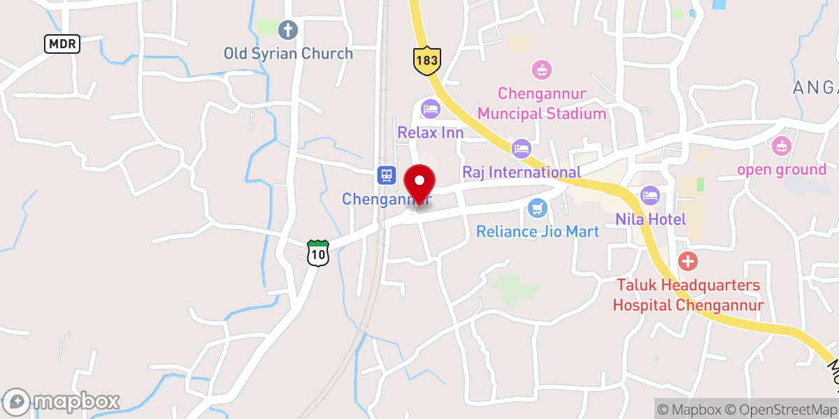 Map showing location of Assemblies of God Town Church