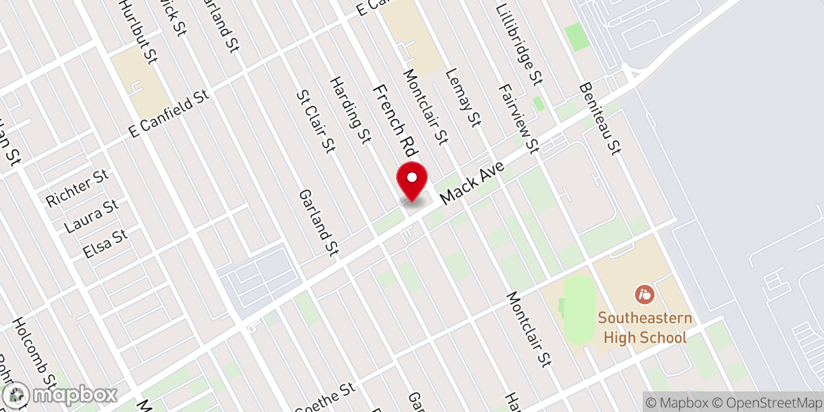 Map showing location of New Rising Star Missionary Baptist Church