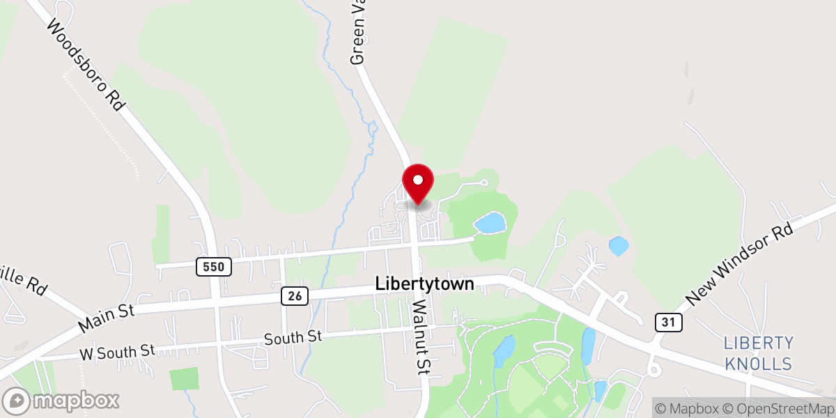 Map showing location of St. Peter the Apostle Roman Catholic Church