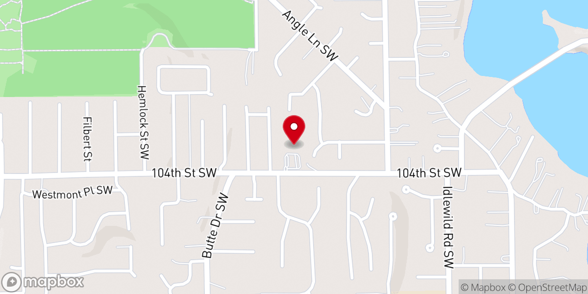 Map showing location of Lakewood Presbyterian Church