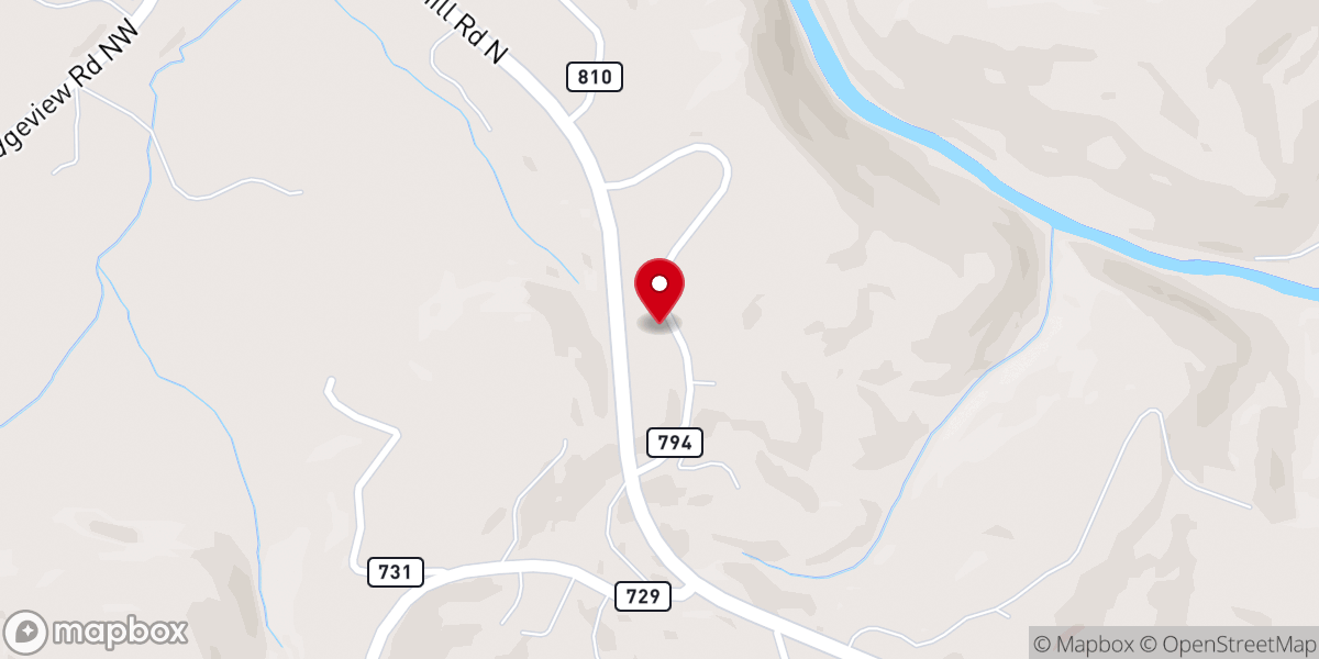 Map showing location of Wills Ridge Supply