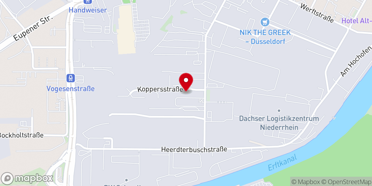 Map showing location of Hillsong Church Düsseldorf