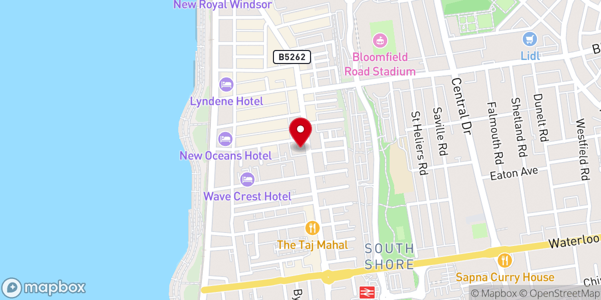 Map showing location of St Cuthbert's Church