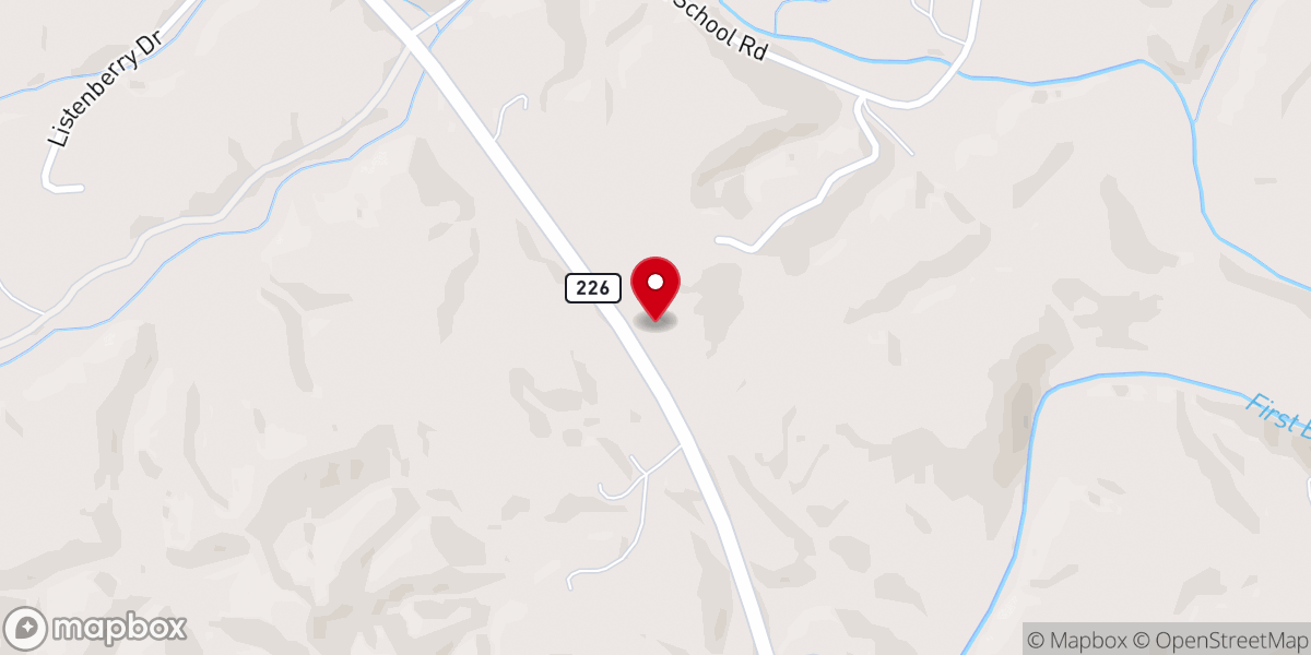 Map showing location of Gilgal Baptist Church