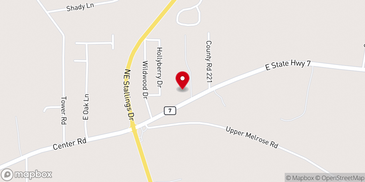 Map showing location of Eastside United Pentecostal Church