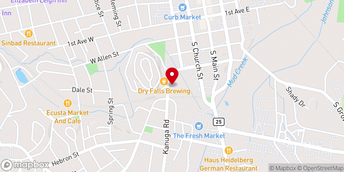 Map showing location of Calvary Chapel of Hendersonville
