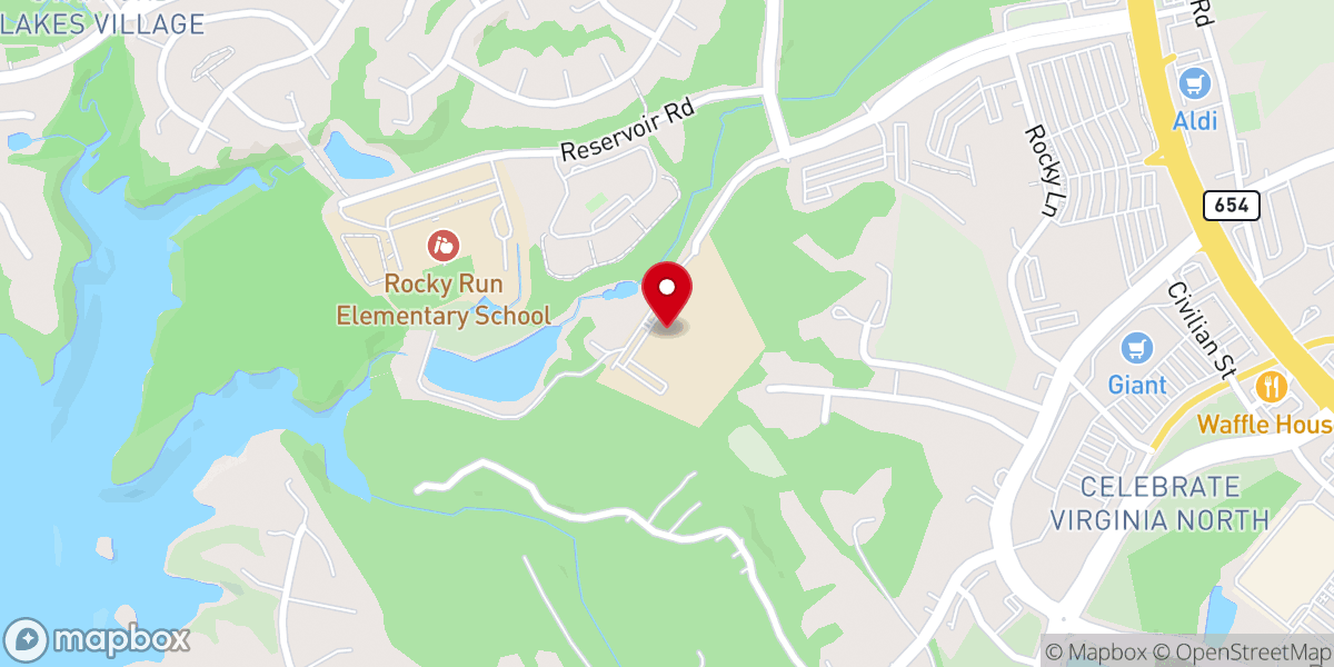 Map showing location of Holy Cross Academy