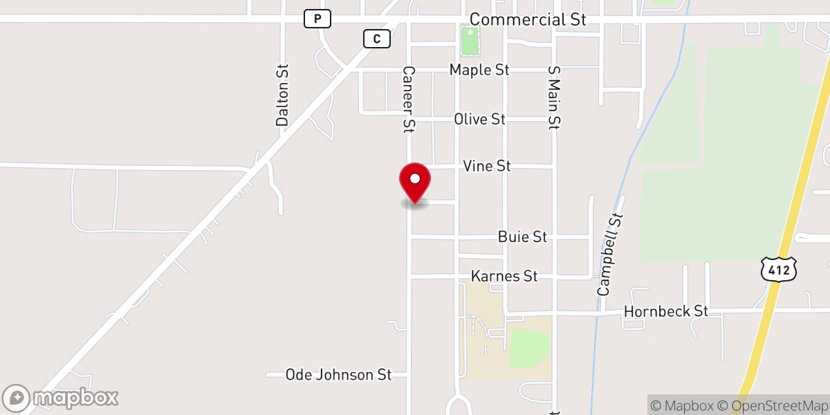 Map showing location of Senath Full Gospel Church