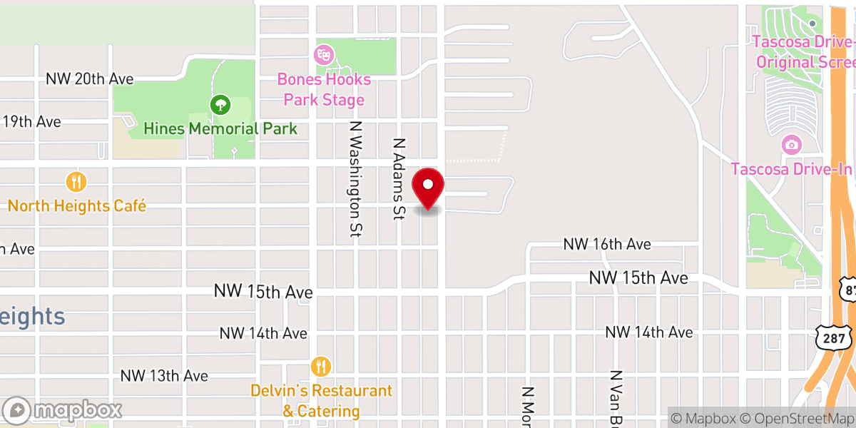 Map showing location of New Jerusalem Missionary Baptist Church
