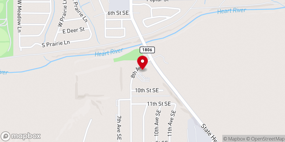 Map showing location of Redeemer Lutheran Church