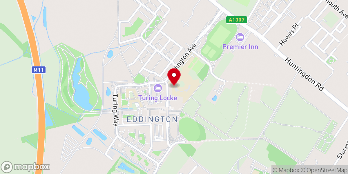 Map showing location of New Life Church Cambridge