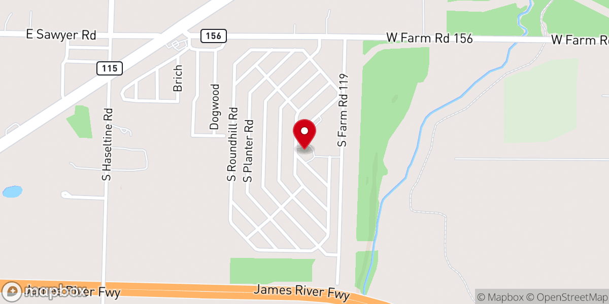 Map showing location of Springfield Farms