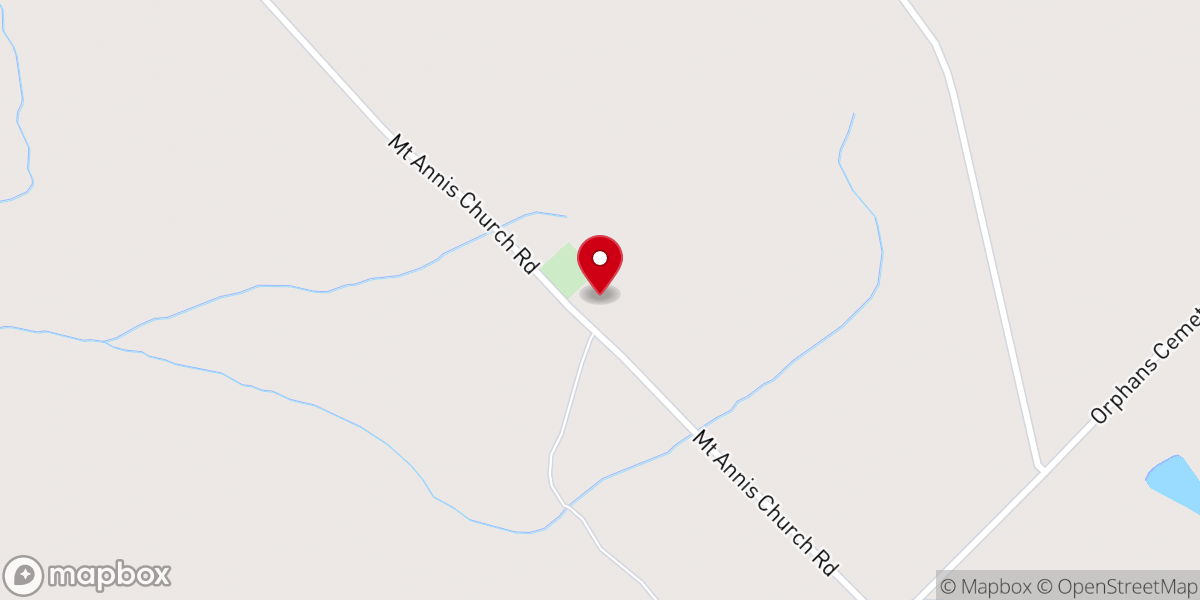 Map showing location of Mount Annis Church
