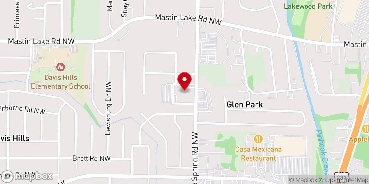 Map showing location of First Missionary Baptist Church
