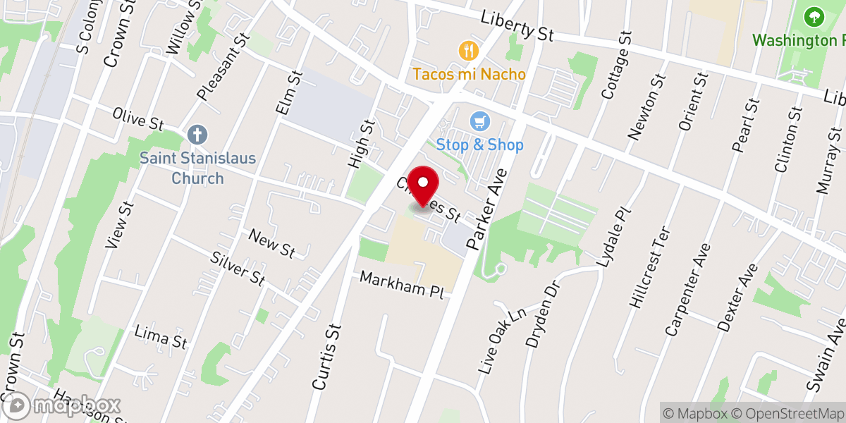 Map showing location of Meriden Hills Baptist Church