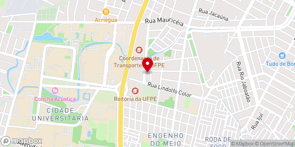 Map showing location of Primeira Igreja Batista do Engenho do Meio