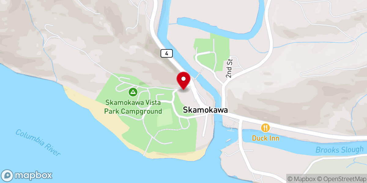 Map showing location of Skamokawa United Methodist Church