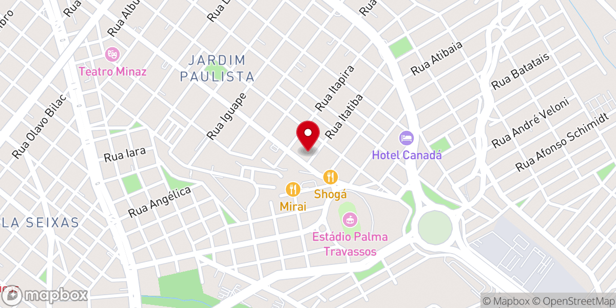 Map showing location of Igreja Caminho da Vida
