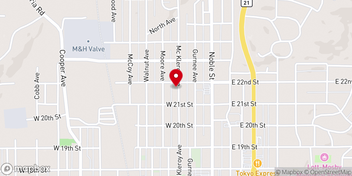 Map showing location of Emmanuel Holiness Church