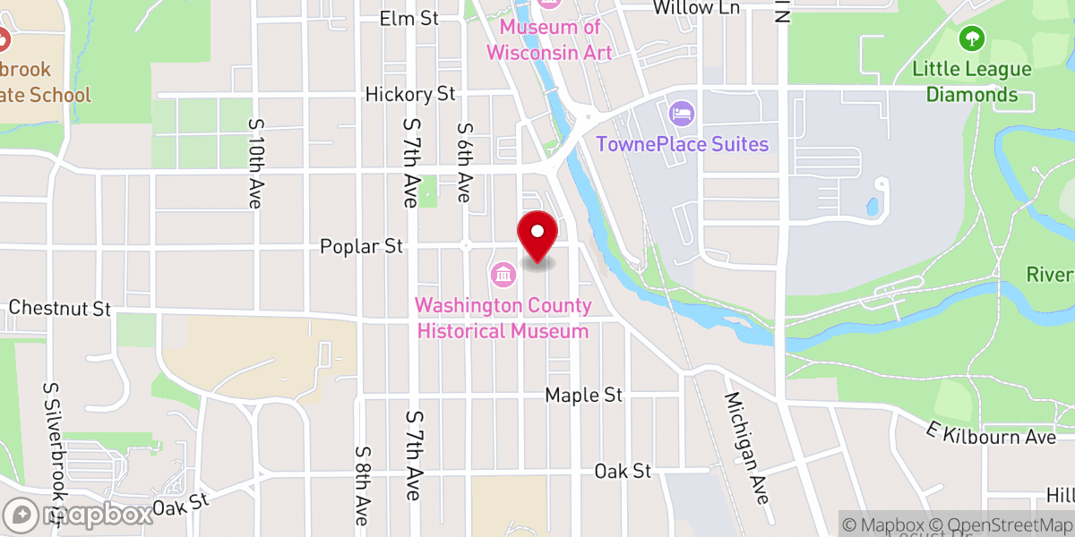 Map showing location of Fifth Avenue United Methodist Church
