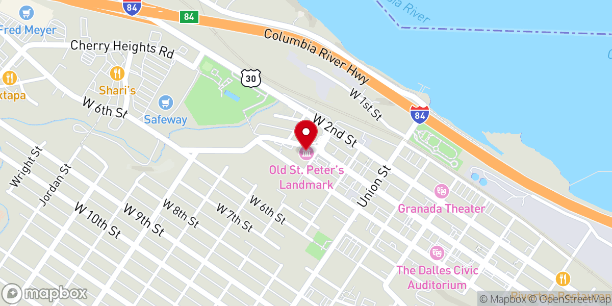 Map showing location of Old St. Peter's Landmark Preservation