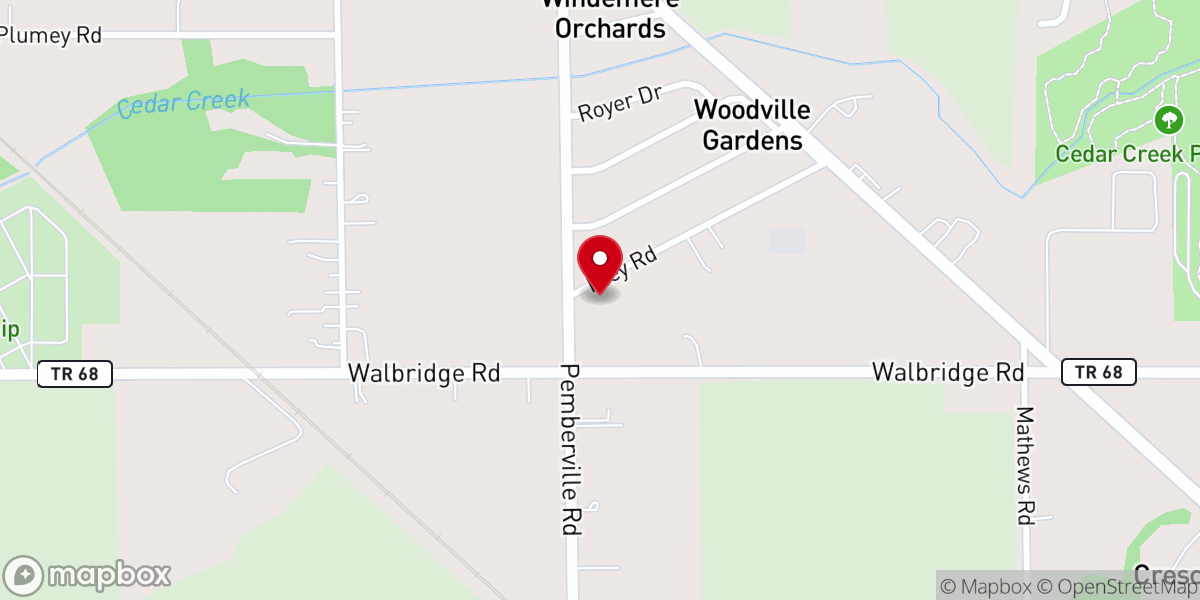 Map showing location of Frey Road Church of Christ