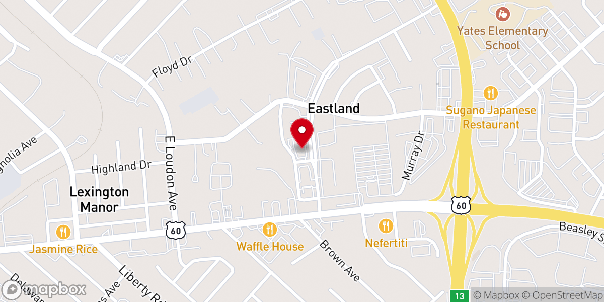 Map showing location of Catholic Action Center