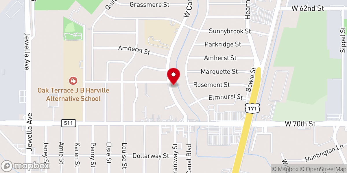 Map showing location of Bryants Temple Church of God in Christ