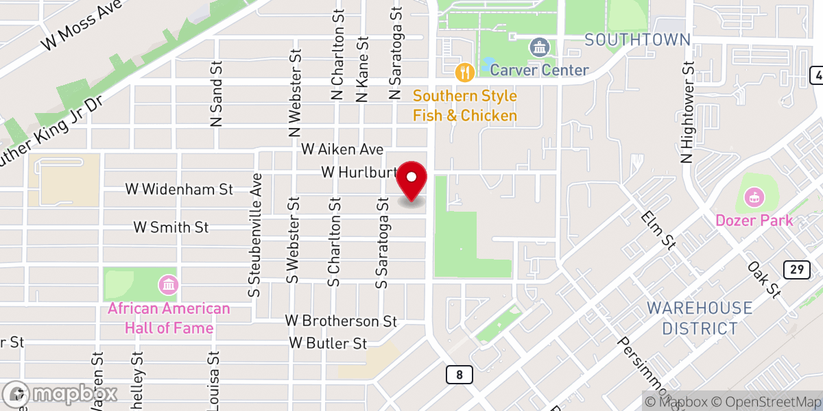 Map showing location of Kingdom Temple Church of God in Christ