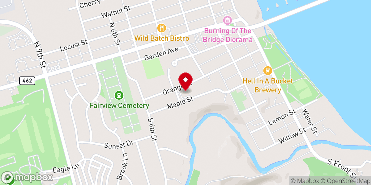 Map showing location of Wrightsville Assembly of God