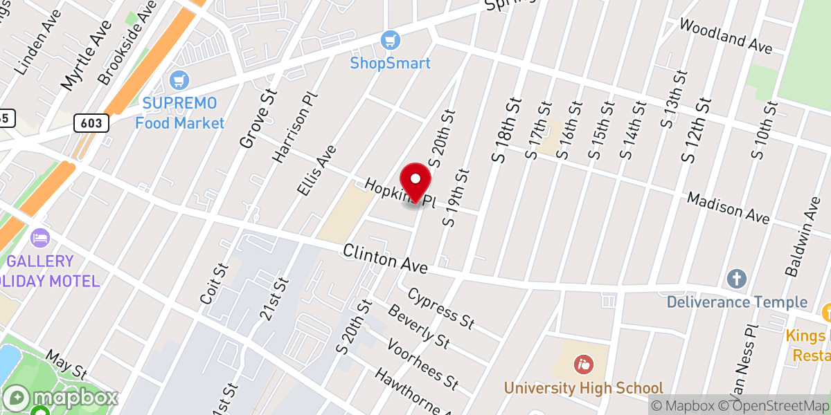 Map showing location of Upshaw Temple Church of God