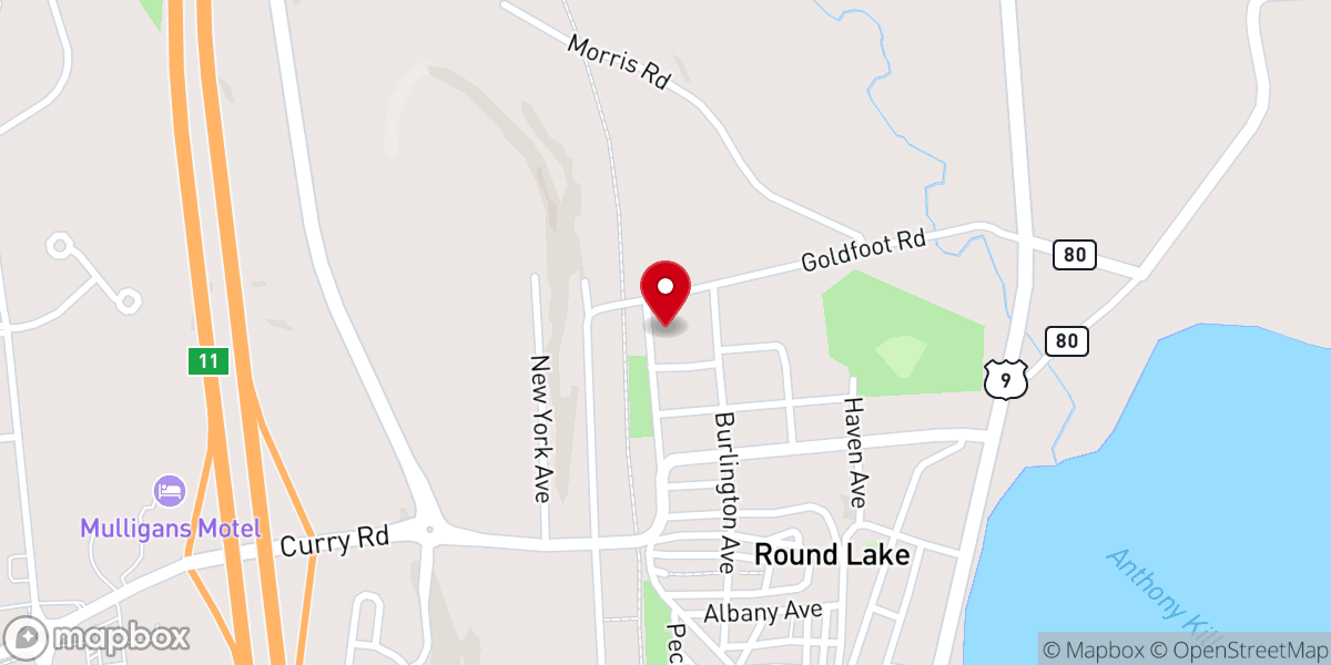 Map showing location of All Saints Round Lake